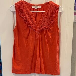 LOFT Women's Coral Sleeveless Top